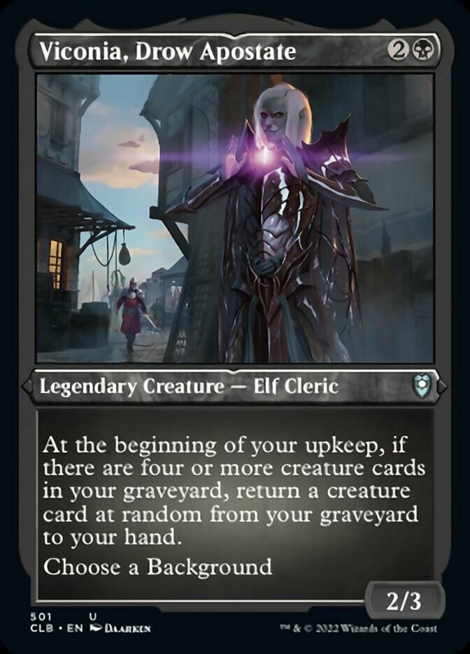 Viconia, Drow Apostate (Foil Etched) [Commander Legends: Battle for Baldur's Gate] | Grognard Games