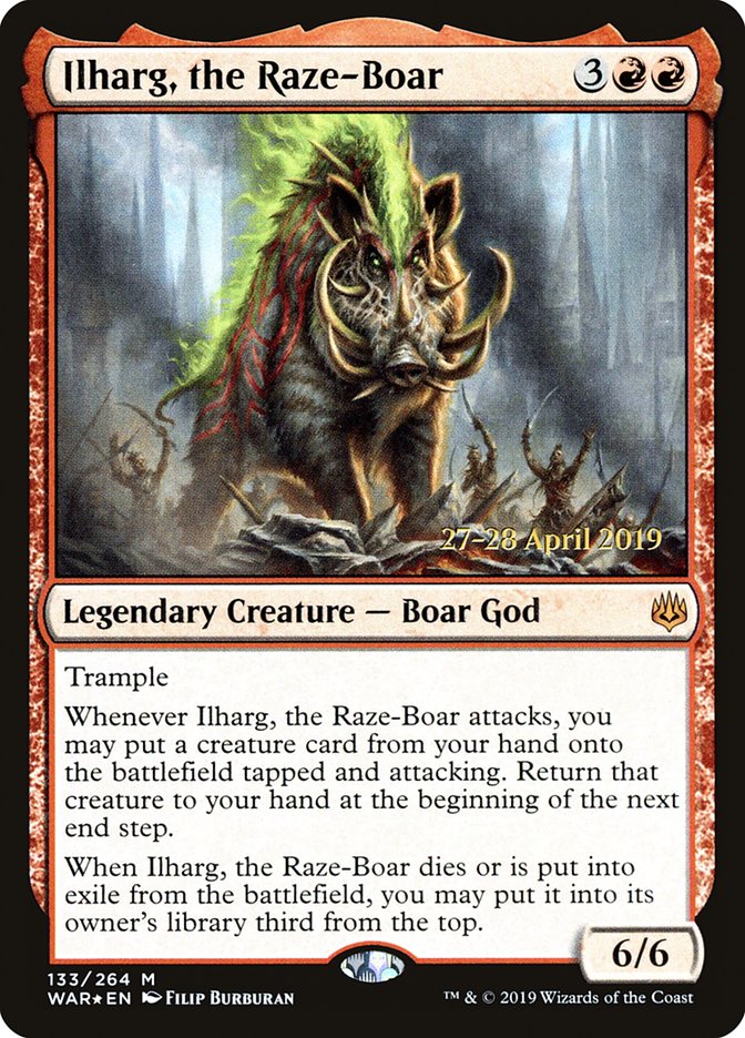 Ilharg, the Raze-Boar  [War of the Spark Prerelease Promos] | Grognard Games