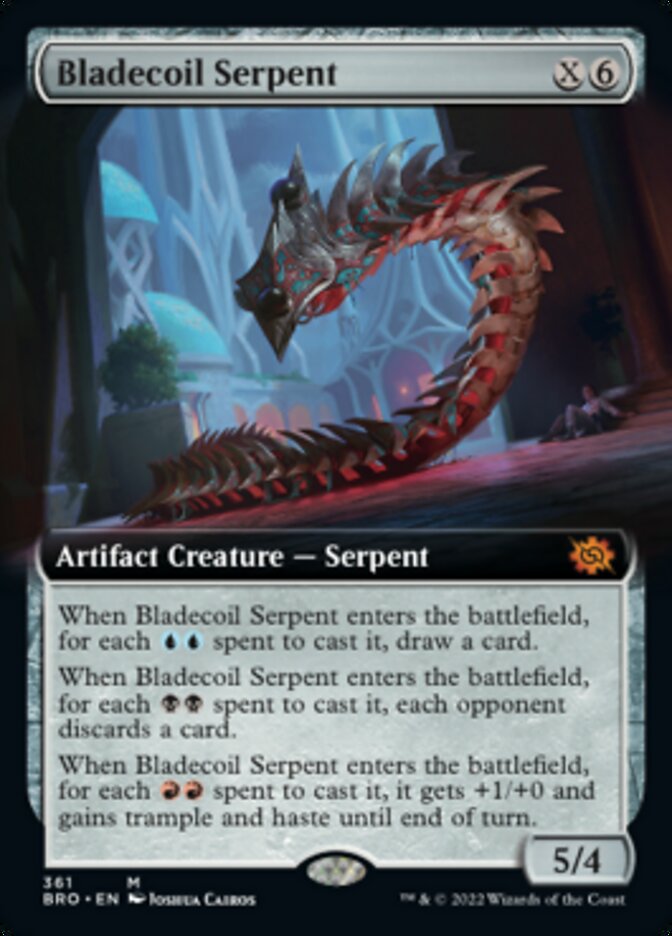 Bladecoil Serpent (Extended Art) [The Brothers' War] | Grognard Games