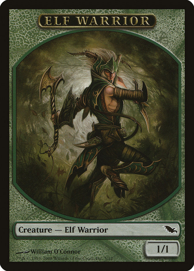 Elf Warrior (5/12) [Shadowmoor Tokens] | Grognard Games
