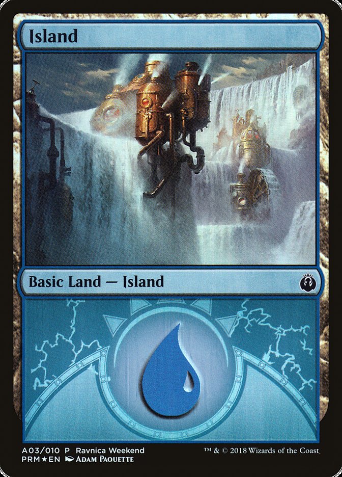 Island (A03) [Guilds of Ravnica Ravnica Weekend] | Grognard Games