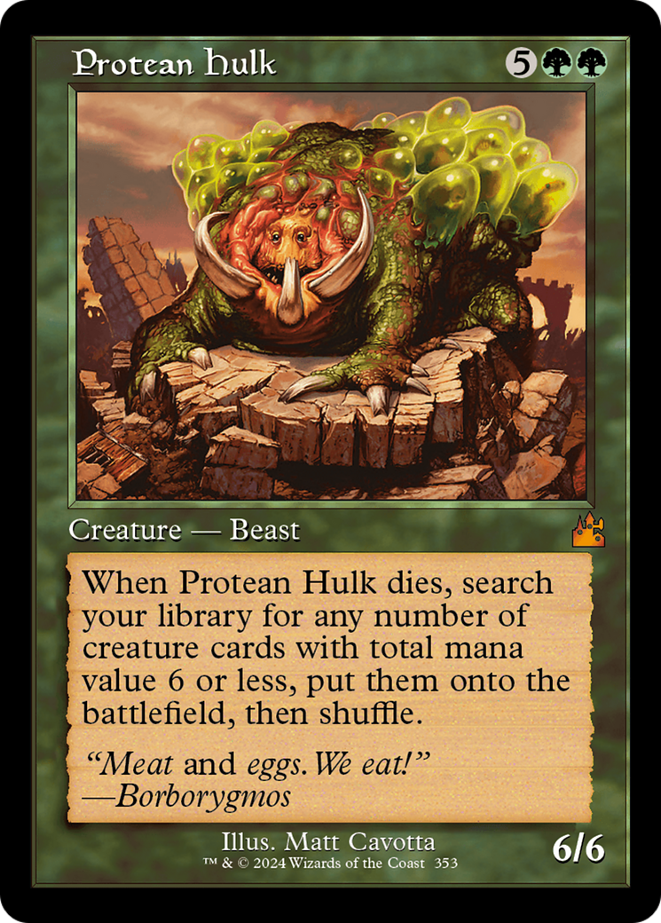 Protean Hulk (Retro Frame) [Ravnica Remastered] | Grognard Games