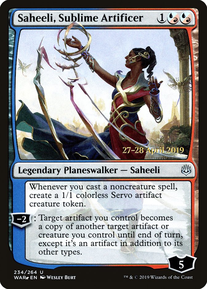 Saheeli, Sublime Artificer  [War of the Spark Prerelease Promos] | Grognard Games