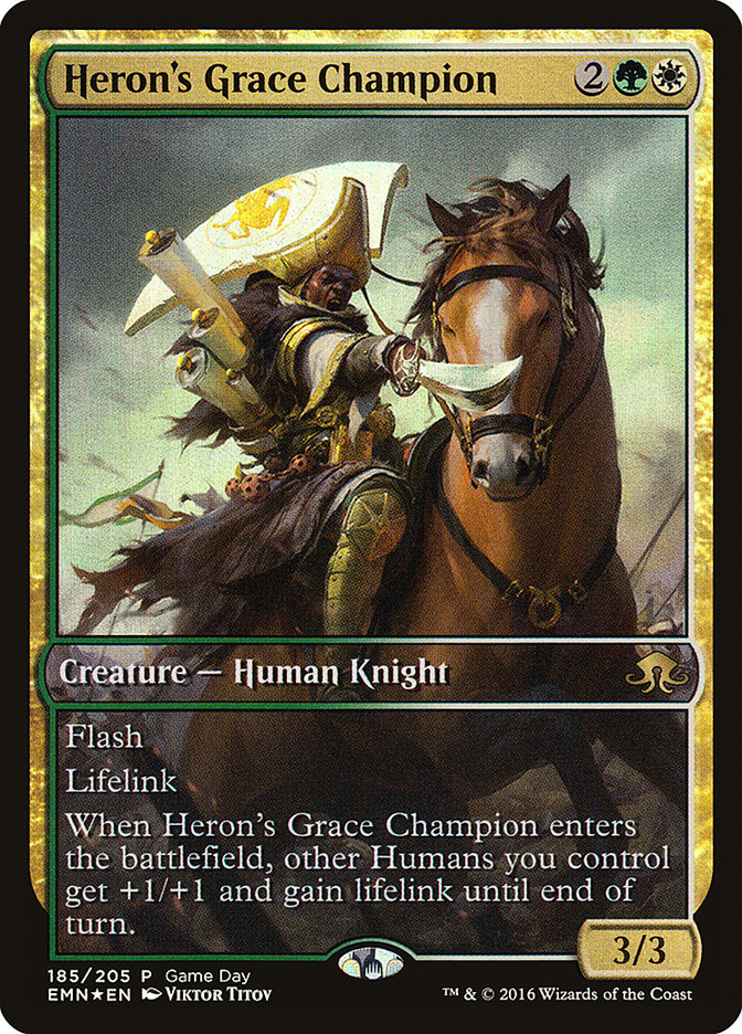 Heron's Grace Champion (Game Day) [Eldritch Moon Promos] | Grognard Games