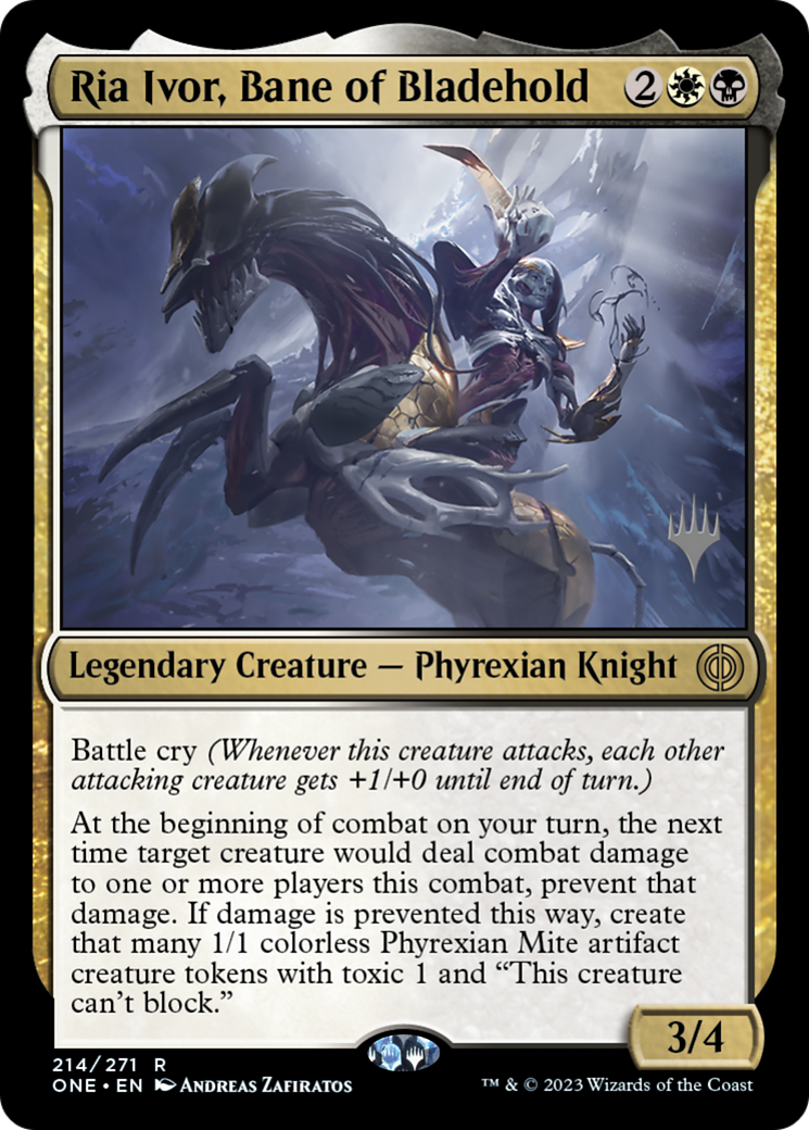 Ria Ivor, Bane of Bladehold (Promo Pack) [Phyrexia: All Will Be One Promos] | Grognard Games