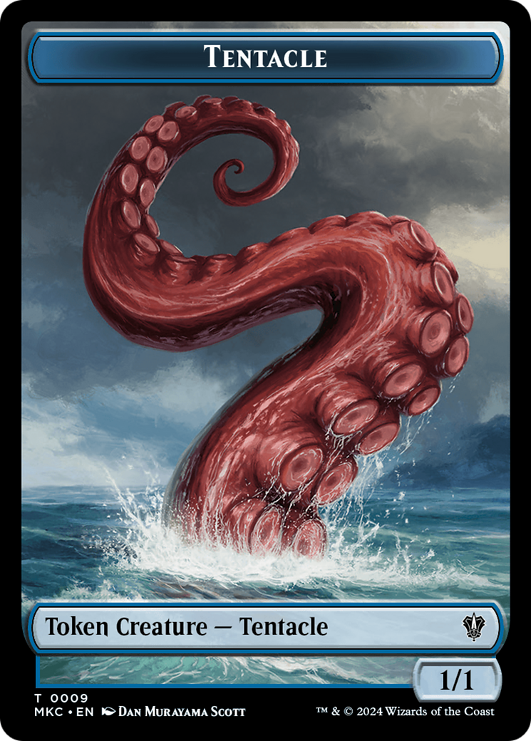 Tentacle // Koma's Coil Double-Sided Token [Murders at Karlov Manor Commander Tokens] | Grognard Games