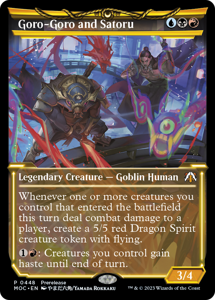 Goro-Goro and Satoru (Showcase Planar Booster Fun) [March of the Machine Commander Prerelease Promos] | Grognard Games