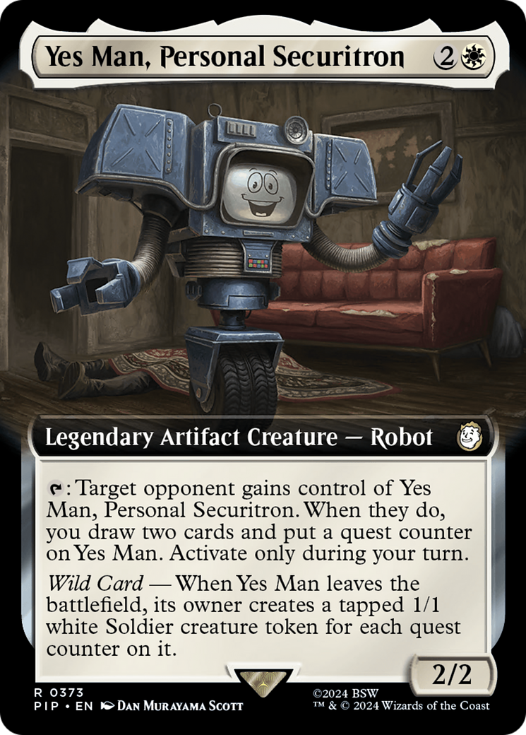 Yes Man, Personal Securitron (Extended Art) [Fallout] | Grognard Games