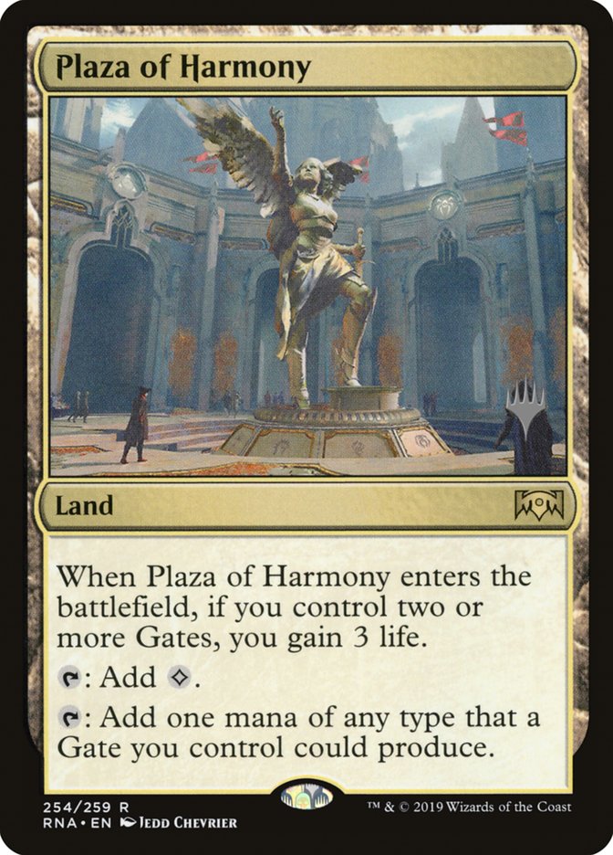 Plaza of Harmony (Promo Pack) [Ravnica Allegiance Promos] | Grognard Games