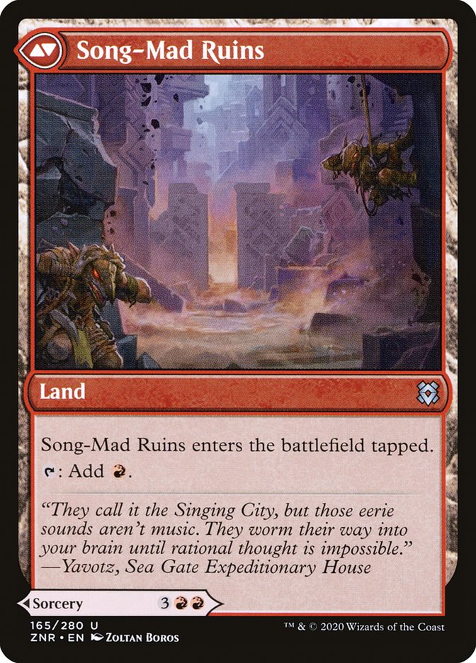 Song-Mad Treachery // Song-Mad Ruins [Zendikar Rising] | Grognard Games