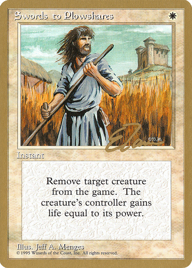 Swords to Plowshares (Eric Tam) [Pro Tour Collector Set] | Grognard Games