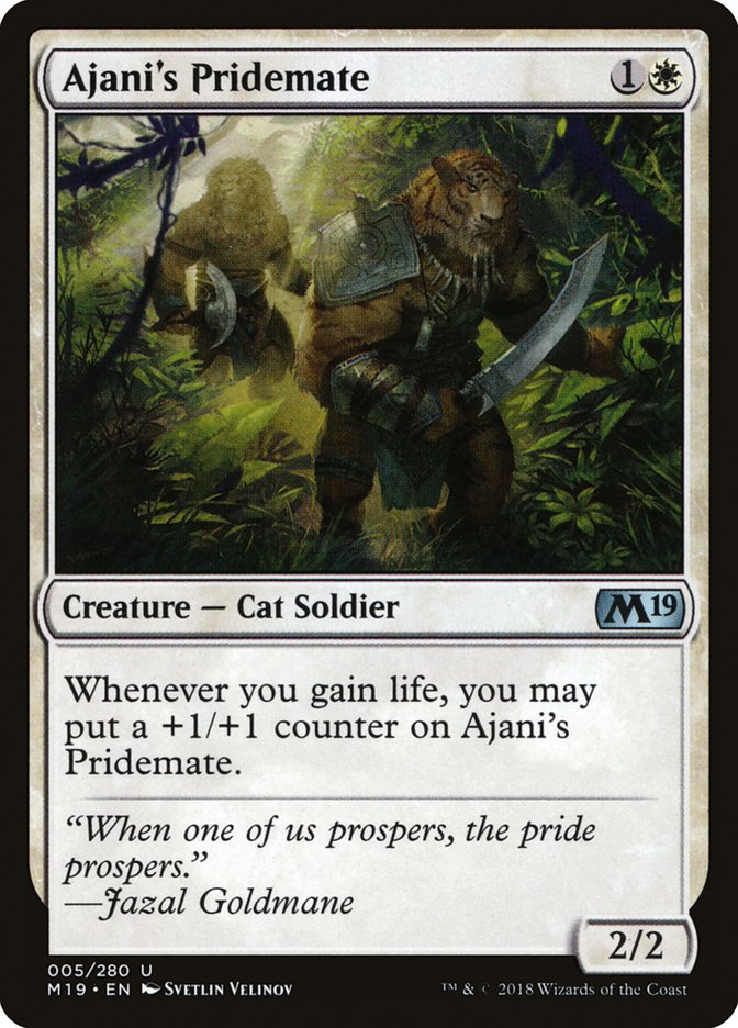 Ajani's Pridemate [Core Set 2019] | Grognard Games