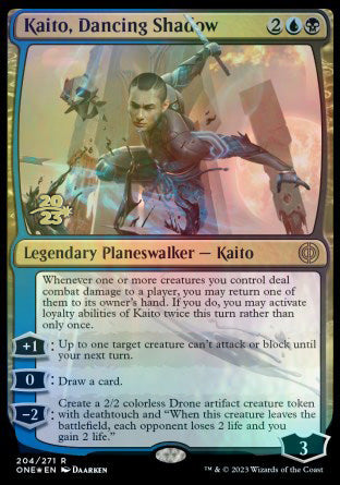 Kaito, Dancing Shadow [Phyrexia: All Will Be One Prerelease Promos] | Grognard Games