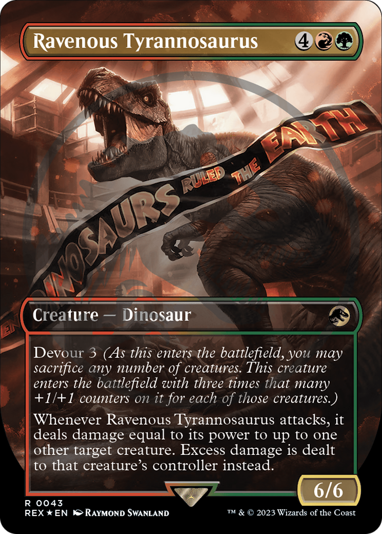 Ravenous Tyrannosaurus Emblem (Borderless) [Jurassic World Collection Tokens] | Grognard Games