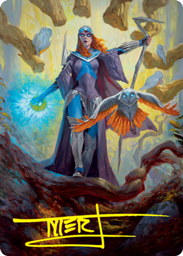 Kasmina, Enigma Sage Art Card (Gold-Stamped Signature) [Strixhaven: School of Mages Art Series] | Grognard Games