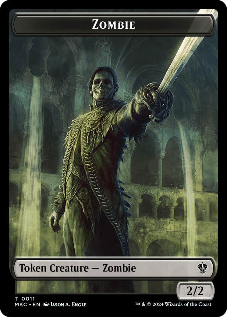 City's Blessing // Zombie Double-Sided Token [Murders at Karlov Manor Commander Tokens] | Grognard Games