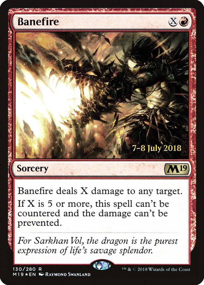 Banefire  [Core Set 2019 Prerelease Promos] | Grognard Games