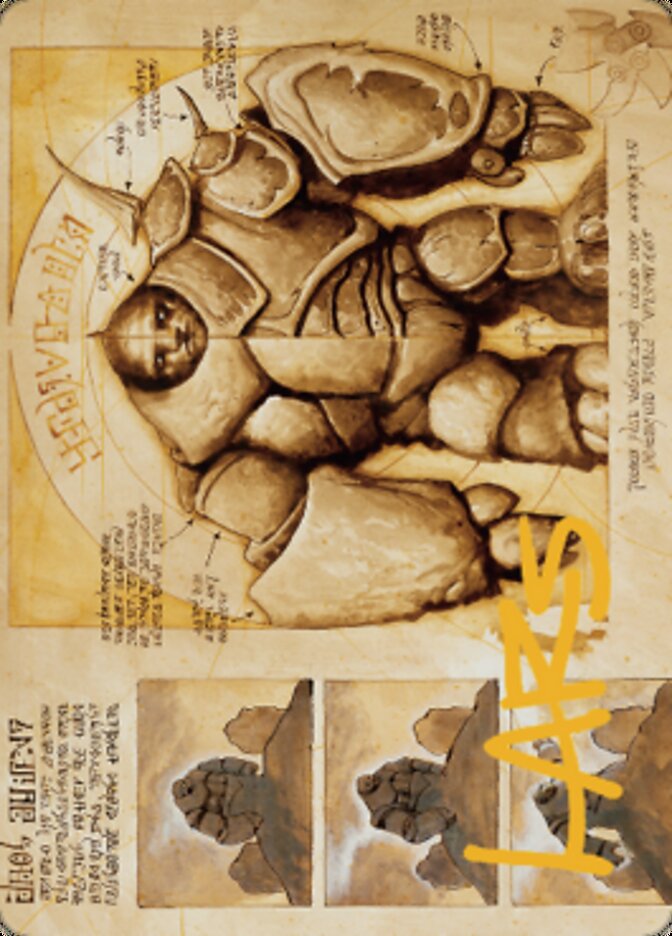 Precursor Golem Art Card (Gold-Stamped Signature) [The Brothers' War Art Series] | Grognard Games