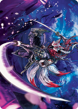 Blade-Blizzard Kitsune Art Card [Kamigawa: Neon Dynasty Art Series] | Grognard Games