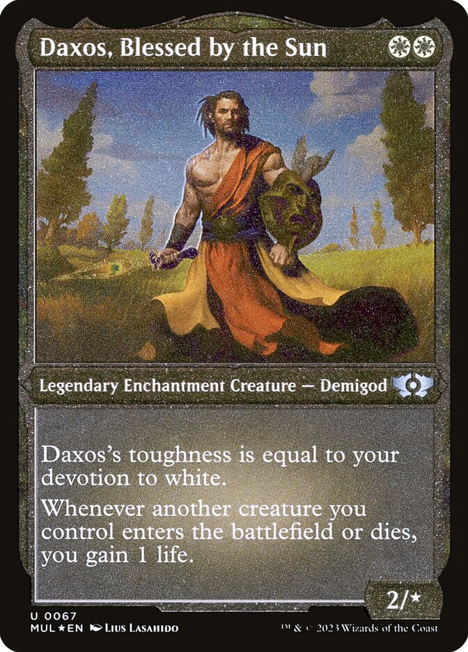 Daxos, Blessed by the Sun (Foil Etched) [Multiverse Legends] | Grognard Games