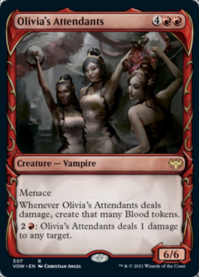 Olivia's Attendants (Showcase Fang Frame) [Innistrad: Crimson Vow] | Grognard Games