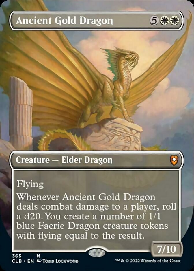 Ancient Gold Dragon (Borderless Alternate Art) [Commander Legends: Battle for Baldur's Gate] | Grognard Games