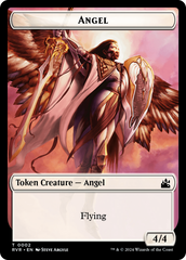 Saproling // Angel (0002) Double-Sided Token [Ravnica Remastered Tokens] | Grognard Games