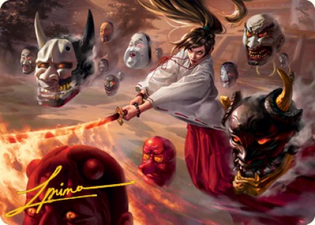 Unquenchable Fury Art Card (Gold-Stamped Signature) [Kamigawa: Neon Dynasty Art Series] | Grognard Games
