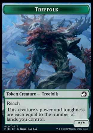 Treefolk Token [Innistrad: Midnight Hunt Tokens] | Grognard Games