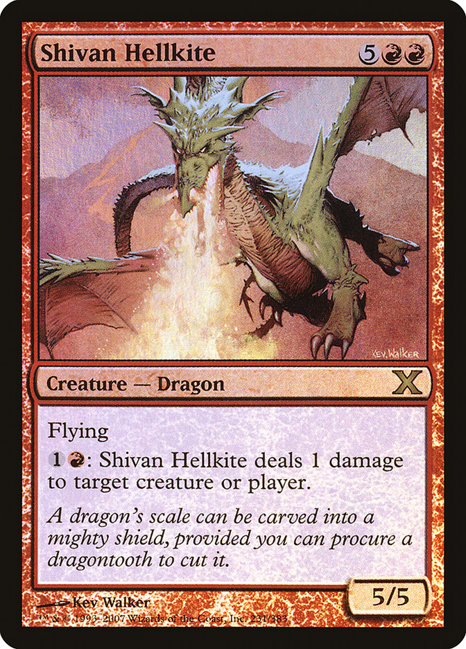 Shivan Hellkite (Premium Foil) [Tenth Edition] | Grognard Games