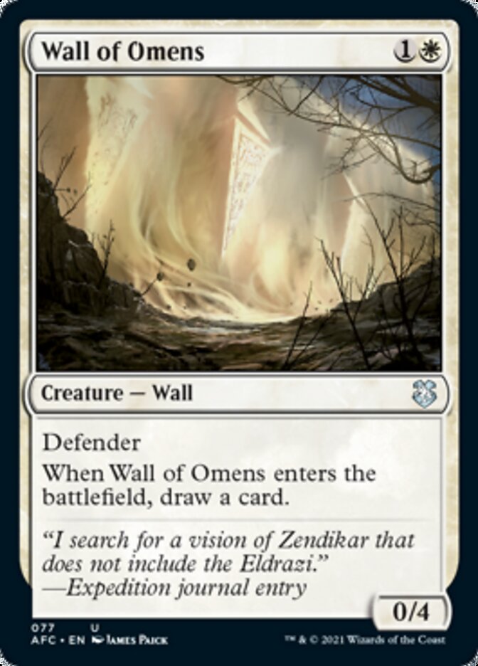 Wall of Omens [Dungeons & Dragons: Adventures in the Forgotten Realms Commander] | Grognard Games