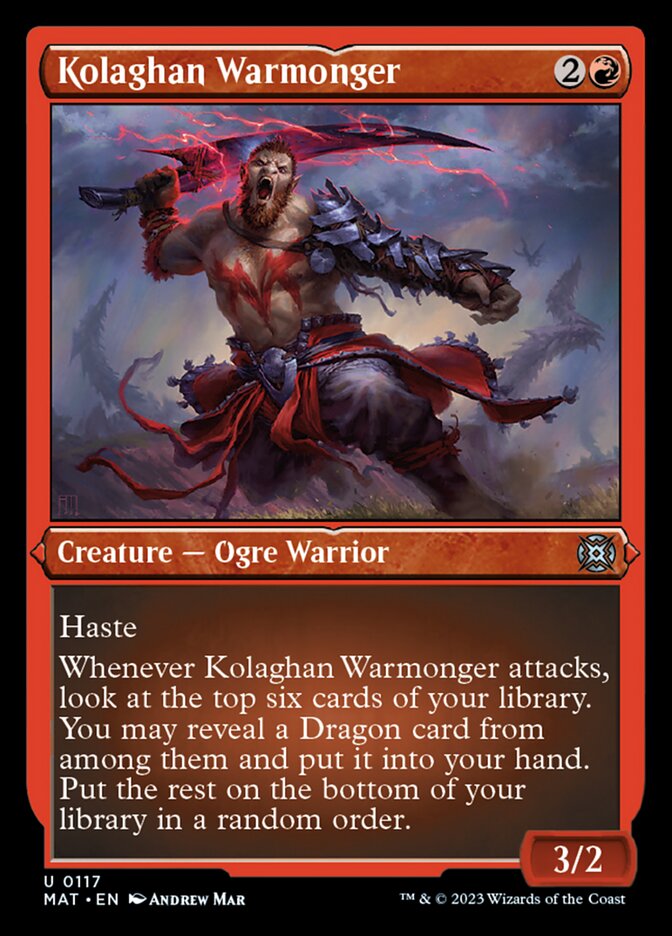 Kolaghan Warmonger (Foil Etched) [March of the Machine: The Aftermath] | Grognard Games