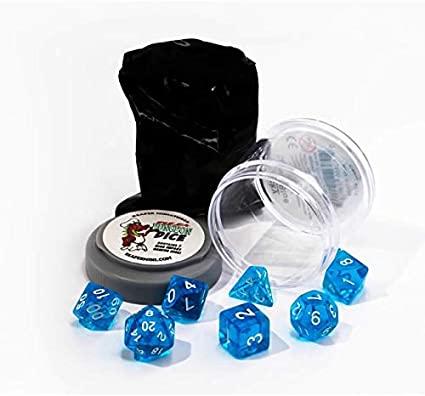 Pizza Dungeon Dice: Lucky Clear Blue 19015 | Grognard Games