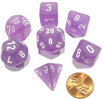 CHXLT430 Frosted Purple/White - Set of 10 D10 | Grognard Games