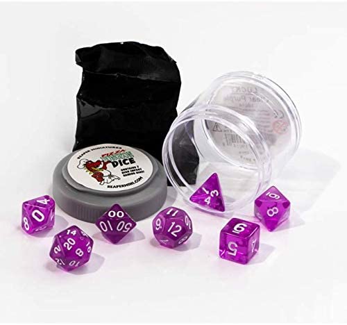 Pizza Dungeon Dice: Lucky Clear Purple | Grognard Games