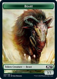 Beast // Cat (011) Double-sided Token [Core Set 2021 Tokens] | Grognard Games