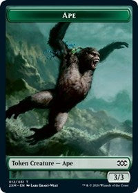 Ape // Elemental Double-sided Token [Double Masters Tokens] | Grognard Games