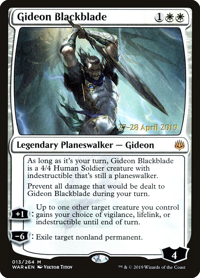 Gideon Blackblade  [War of the Spark Prerelease Promos] | Grognard Games