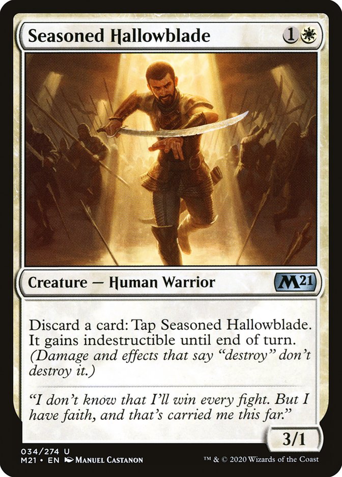 Seasoned Hallowblade [Core Set 2021] | Grognard Games
