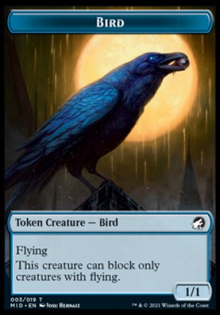 Bird Token [Innistrad: Midnight Hunt Tokens] | Grognard Games