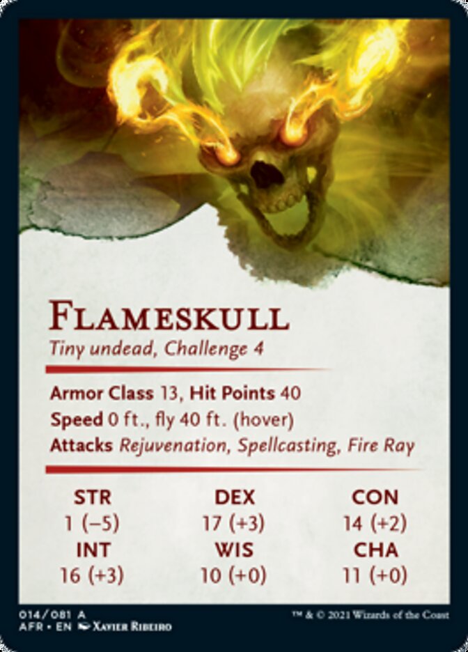 Flameskull Art Card [Dungeons & Dragons: Adventures in the Forgotten Realms Art Series] | Grognard Games