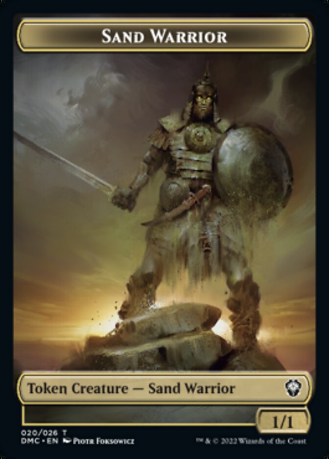 Sand Warrior Token [Dominaria United Commander Tokens] | Grognard Games