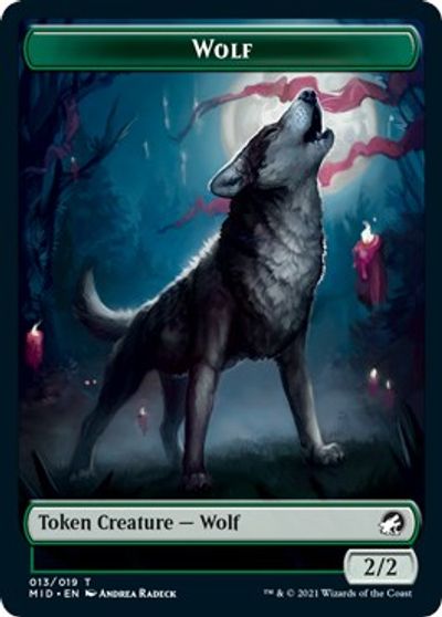 Centaur // Wolf Double-sided Token [Innistrad: Midnight Hunt Commander] | Grognard Games