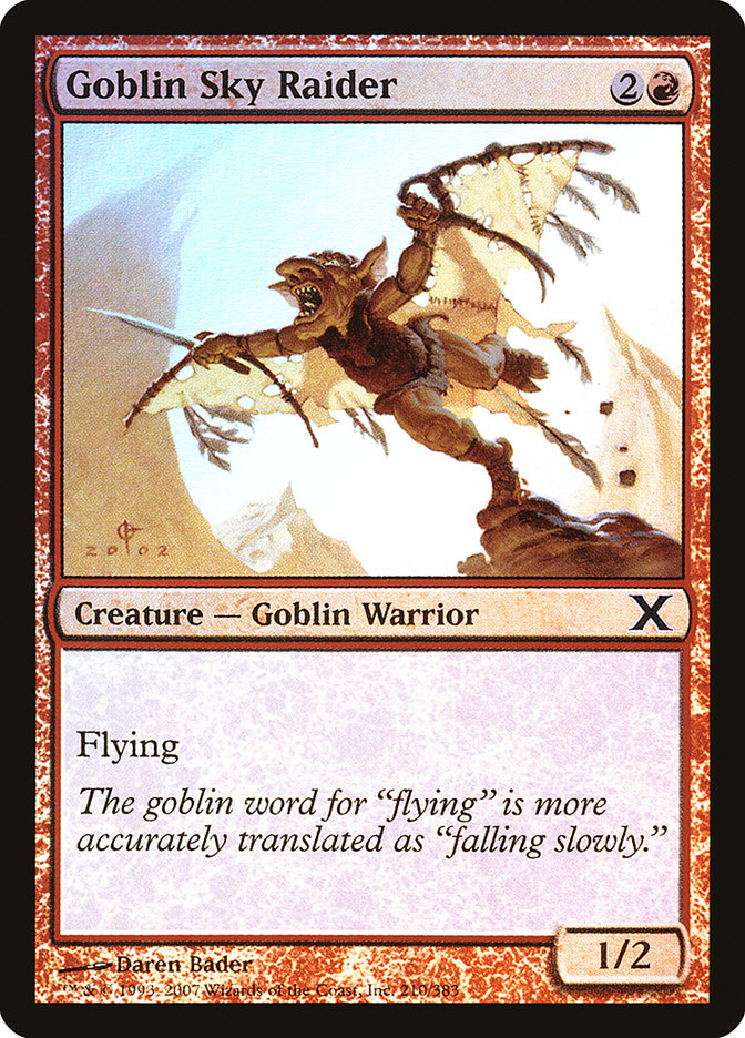 Goblin Sky Raider (Premium Foil) [Tenth Edition] | Grognard Games