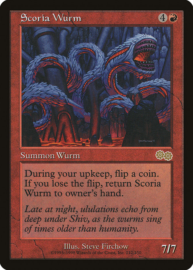 Scoria Wurm [Urza's Saga] | Grognard Games