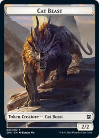 Cat Beast // Construct Double-sided Token [Zendikar Rising Tokens] | Grognard Games