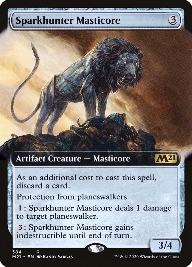 Sparkhunter Masticore (Extended) [Core Set 2021] | Grognard Games
