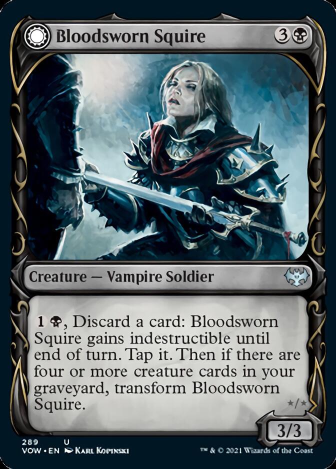 Bloodsworn Squire // Bloodsworn Knight (Showcase Fang Frame) [Innistrad: Crimson Vow] | Grognard Games