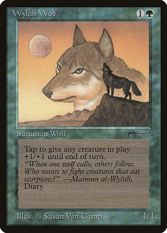 Wyluli Wolf (Light Mana Cost) [Arabian Nights] | Grognard Games