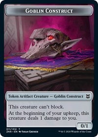 Goblin Construct // Illusion Double-sided Token [Zendikar Rising Tokens] | Grognard Games